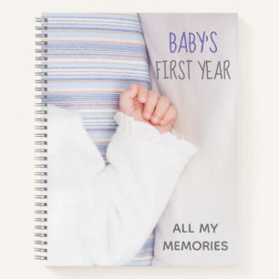 Zoete baby's eerste jaars journaal notitieboek