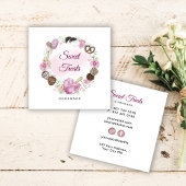 Zoete bakkerij vierkante visitekaartje