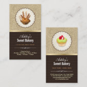 Zoete bakkerswinkel - Breads Rolls Cupcakes Desser Visitekaartje (Voorkant / Achterkant)