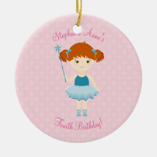 Zoete Ballerina Cupcake Feest Keramisch Ornament
