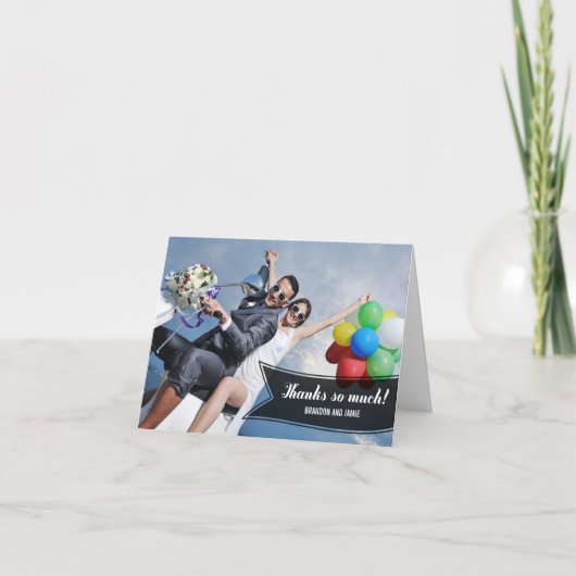 Zoete Banner Trouwkaart Bedankkaart (Voorkant)