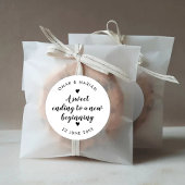 Zoete beëindiging aan een Nieuw Beginnend Elegant Ronde Sticker