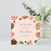 Zoete behandelingen slaan de datum op save the date (Staand voorkant)