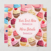 Zoete behandelingen slaan de datum op save the date (Voorkant / Achterkant)