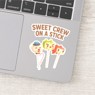 Zoete bemanning: Karakter Cake Pops op een Stok Sticker