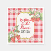 Zoete Bes Waterverf Aardbei Bruiloftsshower Servet (Voorkant)