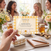 Zoete Bij coquette Baby Shower luier raffle kaart