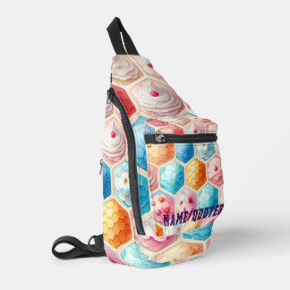 Zoete Bijenkorf Dessert Naadloos Ontwerp Sling Bag