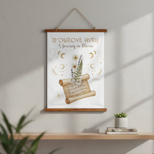 Zoete bladwijzer bloemen wandtapijt hangend wandkleed