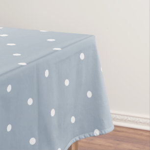 Zoete Blauwe Witte Stippen Vintage Tafelkleed