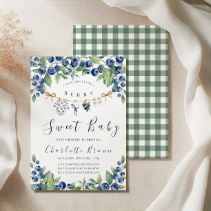 Zoete Blauwebes Babyshower Jongens Uitnodiging