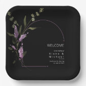 Zoete Bloemboog Trouw Welkom Lila ID998 Papieren Bordje (Voorkant)
