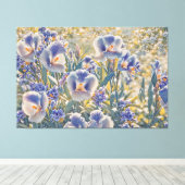*~* Zoete bloemen TV2 Stretched Canvas Print (Insitu (Houten vloer))
