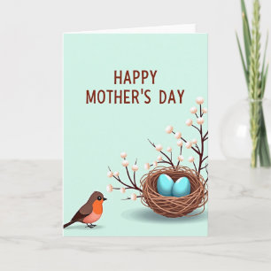 Zoete Bloemrijke Moederdag Nestkaart Kaart