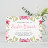 Zoete bloesems | Uitnodiging tot Pasen-Brunch (Staand voorkant)