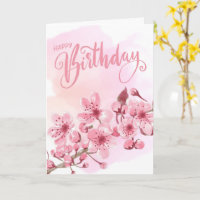 Zoete Blush Roze Sakura Bloemen Verjaardag