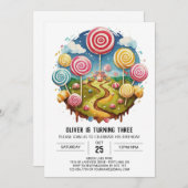 Zoete Boheemse Lolly Verjaardag Kaart (Voorkant / Achterkant)