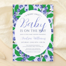 Zoete Bosbes Blauwe Baby Shower