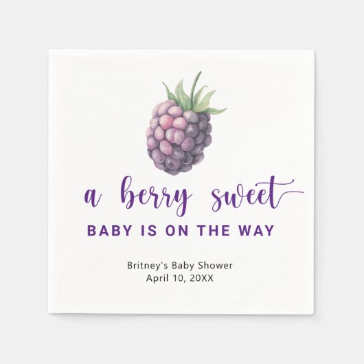 Zoete braam servet (Voorkant)