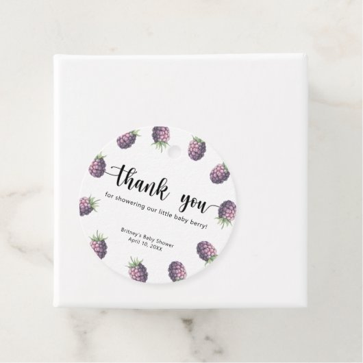 Zoete braambes - dank u bedankjes labels (In situ)