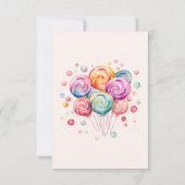 Zoete Budget CandyLane Kid's Verjaardagssticker Bedankkaart (Achterkant)