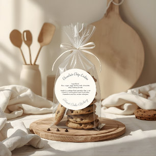 Zoete Cake Bakkerij Chocolade Cookie Ingredienten Ronde Sticker