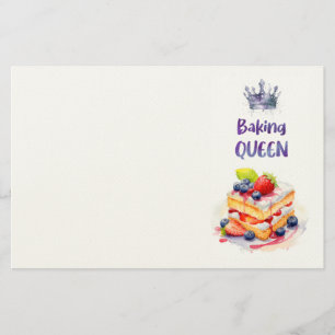 Zoete cake ontwerp briefpapier