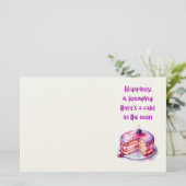 Zoete cake ontwerp briefpapier (Staand voorkant)