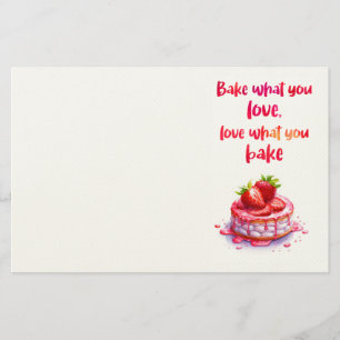 Zoete cake ontwerp briefpapier