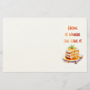 Zoete cake ontwerp briefpapier