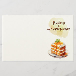 Zoete cake ontwerp briefpapier