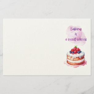 Zoete cake ontwerp briefpapier
