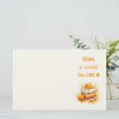 Zoete cake ontwerp briefpapier (Staand voorkant)