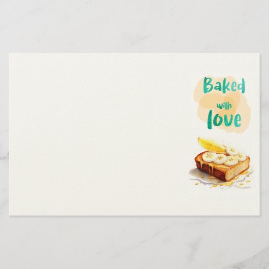 Zoete cake ontwerp briefpapier (Voorkant)