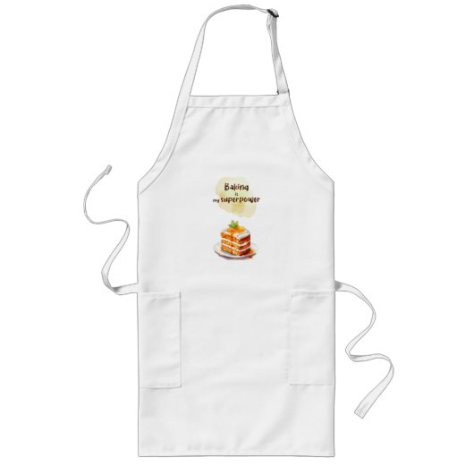 Zoete cake ontwerp lang schort (Voorkant)