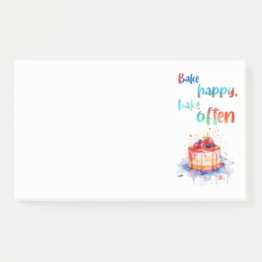 Zoete cake ontwerp post-it® notes (Voorkant)