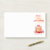 Zoete cake ontwerp post-it® notes (Op bureau)