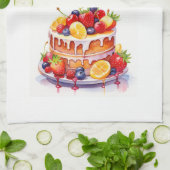 Zoete cake ontwerp theedoek (Gevouwen)