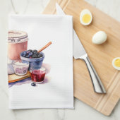 Zoete cake ontwerp theedoek (Quarter Fold)