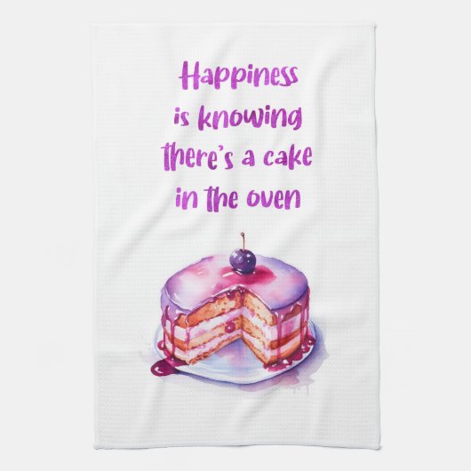 Zoete cake ontwerp theedoek (Verticaal)