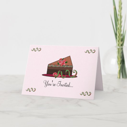 Zoete Cake Uitnodiging (Voorkant)