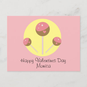 Zoete Cakepop Valentijnsdag Briefkaart
