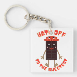 Zoete Choco-Bar Buddy: Kawaii Chocoladereep Sleutelhanger