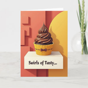 Zoete Chocolade Swirl Kaart