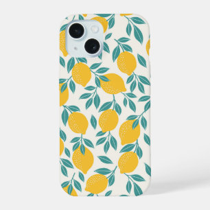 Zoete citroen takken patroon iPhone 15 hoesje