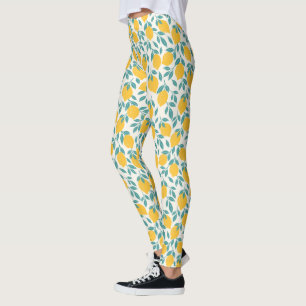 Zoete citroen takken patroon leggings