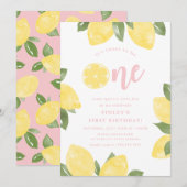 Zoete citroenen 1e verjaardag kaart (Voorkant / Achterkant)