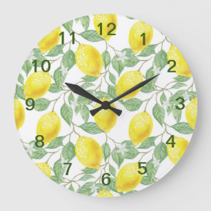 Zoete citroenen gele zomer. grote klok