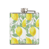 Zoete citroenen gele zomer. heupfles (Achterkant)