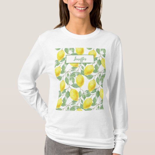 Zoete citroenen gele zomer. t-shirt (Voorkant)